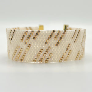 Audrey Beaded Bracelet - Ivory & Gold