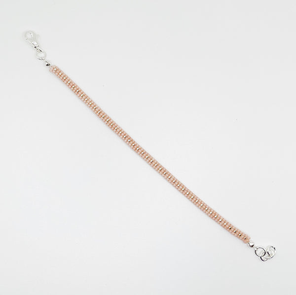 Aspen Beaded Bracelet - Light Pink & Silver