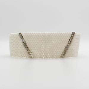Piper Beaded Bracelet - Ivory & Silver