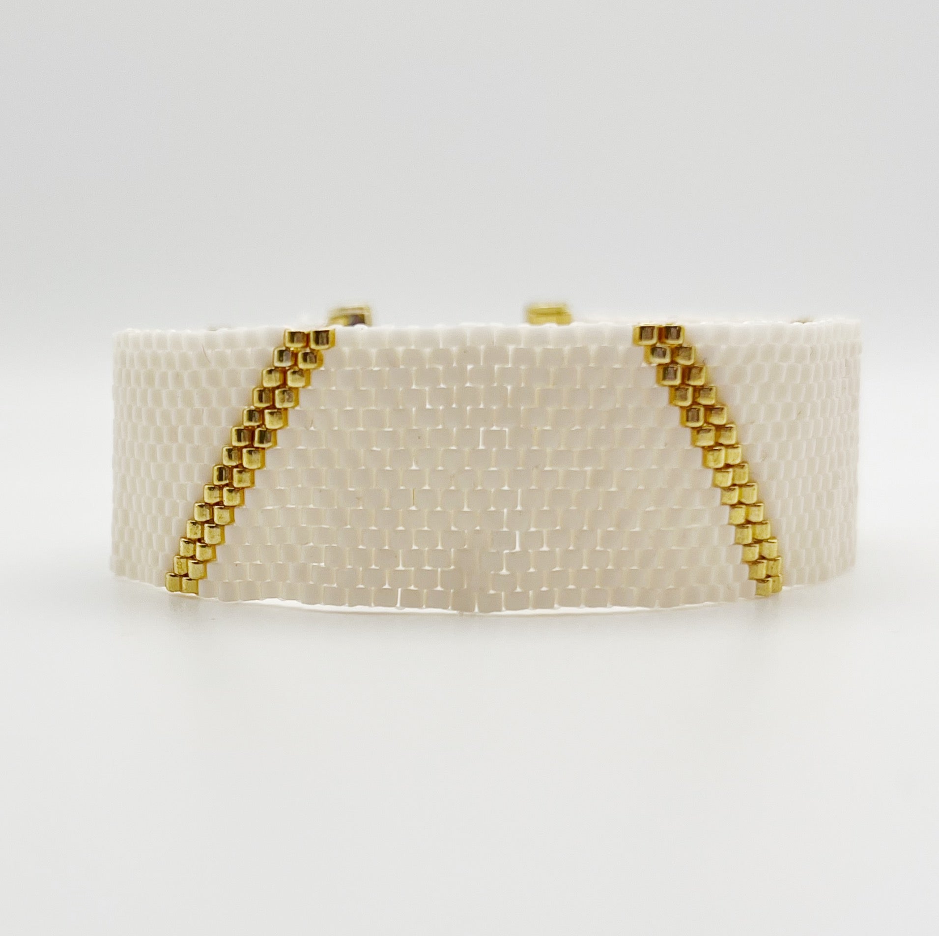 Piper Beaded Bracelet - Ivory & Gold