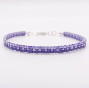 Mila Beaded Bracelet - Purple