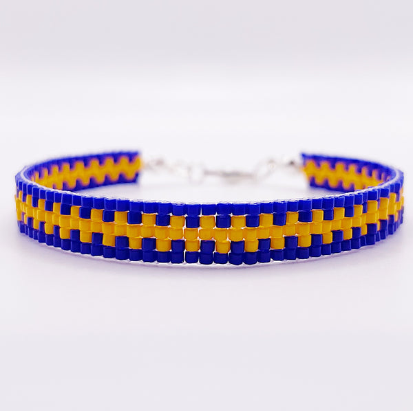Cranford Colors Blue and Gold Thin Bracelet