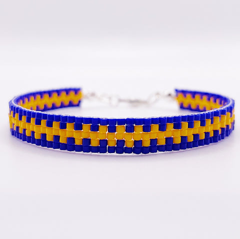 Cranford Colors Blue and Gold Thin Bracelet